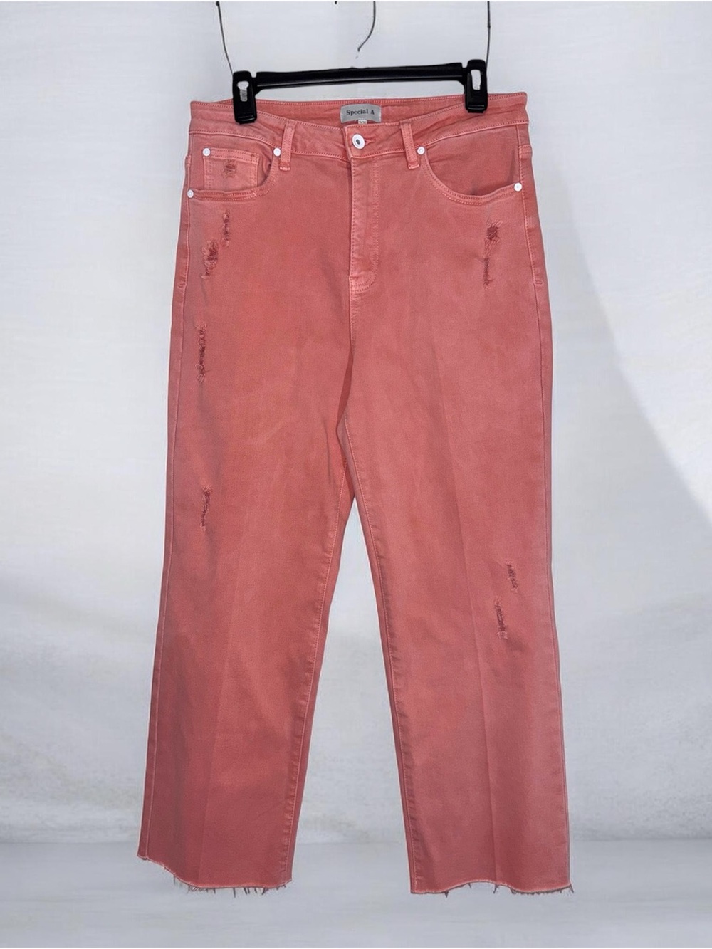 High-Rise Wide-Leg Jeans in Rose Pink